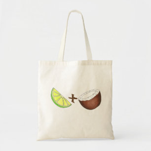 Tropisches Limon + Kokospalmen Tasche