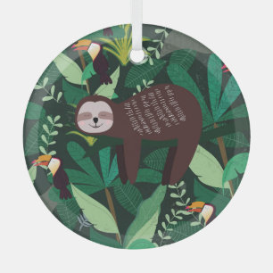 Tropisches Loch: Cartoon Nahtloses Muster Ornament Aus Glas