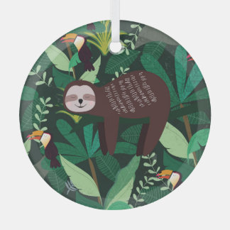 Tropisches Loch: Cartoon Nahtloses Muster Ornament Aus Glas