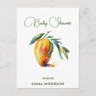 Tropisches Mango | Babyparty Begleitkarte