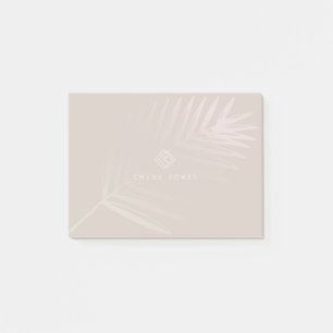 Tropisches Monogramm von weichem Pastell Gradient  Post-it Klebezettel