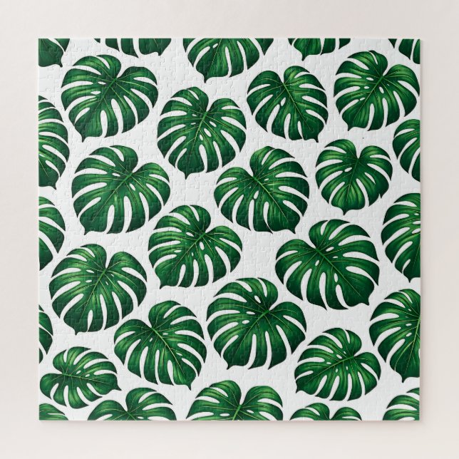 Tropisches Monstera-Blattmuster (Vertikal)