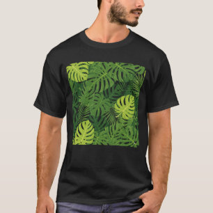 Tropisches Monstera-Blattmuster Botanisches Grafik T-Shirt