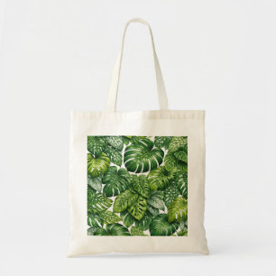 Tropisches Monstera-Blattmuster Tragetasche