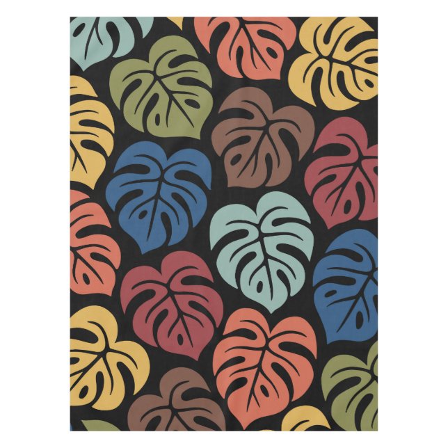 Tropisches Monstera-Muster Tischdecke (Vorderseite)