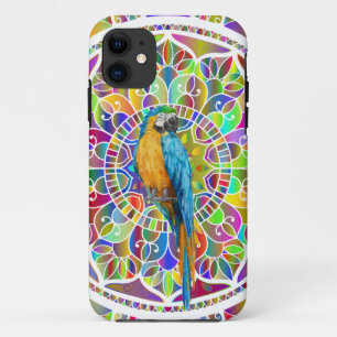 Tropisches Mosaik – Blau- und Goldara-Mandala Case-Mate iPhone Hülle