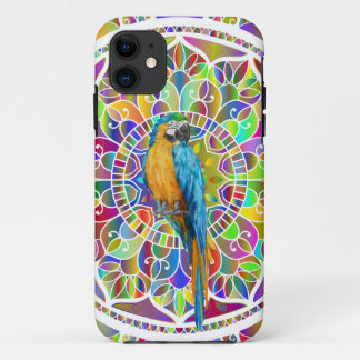 Tropisches Mosaik – Blau- und Goldara-Mandala Case-Mate iPhone Hülle