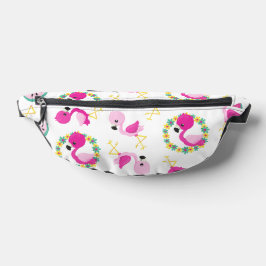Tropisches Muster, Flamingos, Wassermelonen, Blume Bauchtasche