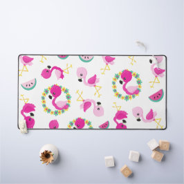 Tropisches Muster, Flamingos, Wassermelonen, Blume Schreibtischunterlage