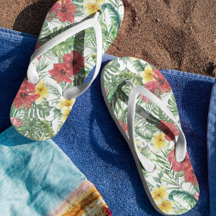 Tropisches Muster Flip Flops