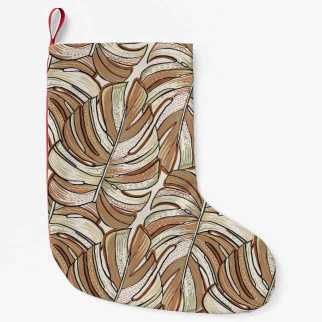 Tropisches Muster. Grafikdesign mit phantastischen Kleiner Weihnachtsstrumpf (Vorderseite)