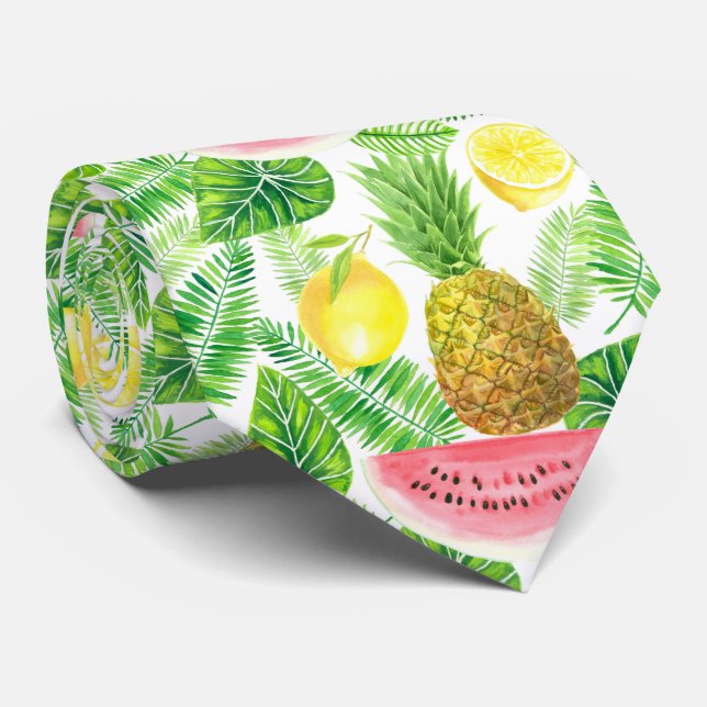 tropisches Muster Krawatte (Gerollt)