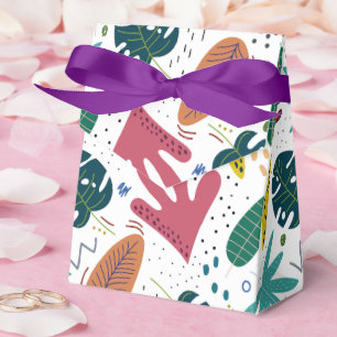 Tropisches Muster mit bunten Blätter Geschenkschachtel