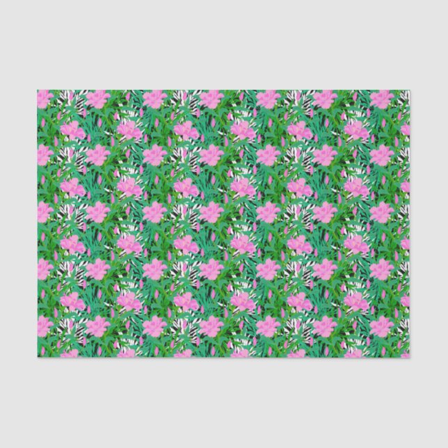 Tropisches Muster mit Dschungelbäumen-Blume Seidenpapier (Vorderseite)