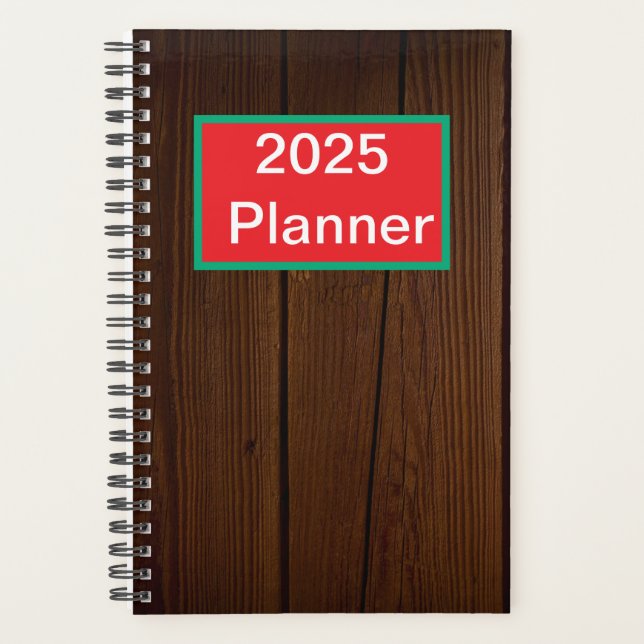 Tropisches Muster Monogramm Planer (Vorderseite)