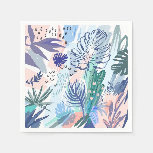 Tropisches Muster Serviette (Vorderseite)