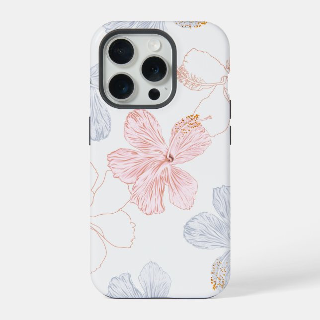tropisches nahtloses Muster iPhone 15 Pro Hülle (Rückseite)
