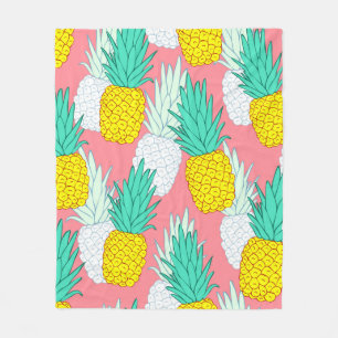 Tropisches nahtloses Muster mit exotischen Ananas. Fleecedecke