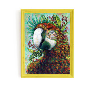 Tropisches Niedliches Blütenparrot-Vogelkunstposte Poster