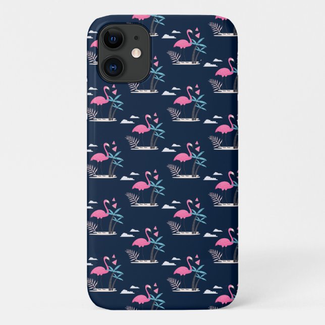 Tropisches Niedliches, lustiges Flamingo-Aquarellm Case-Mate iPhone Hülle (Rückseite)