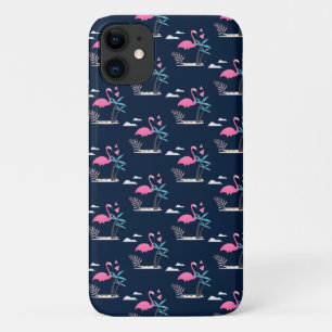 Tropisches Niedliches lustiges Flamingo-Aquarellmu Case-Mate iPhone Hülle