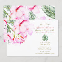 Tropisches Oasis Rosa grünes hawaiianisches Brautp