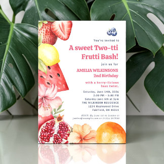 Tropisches Obst Aquarell Zwei-tti-Party-Einladung Einladung