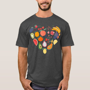 Tropisches Obst Lover Vegane vegetarische gesunde  T-Shirt