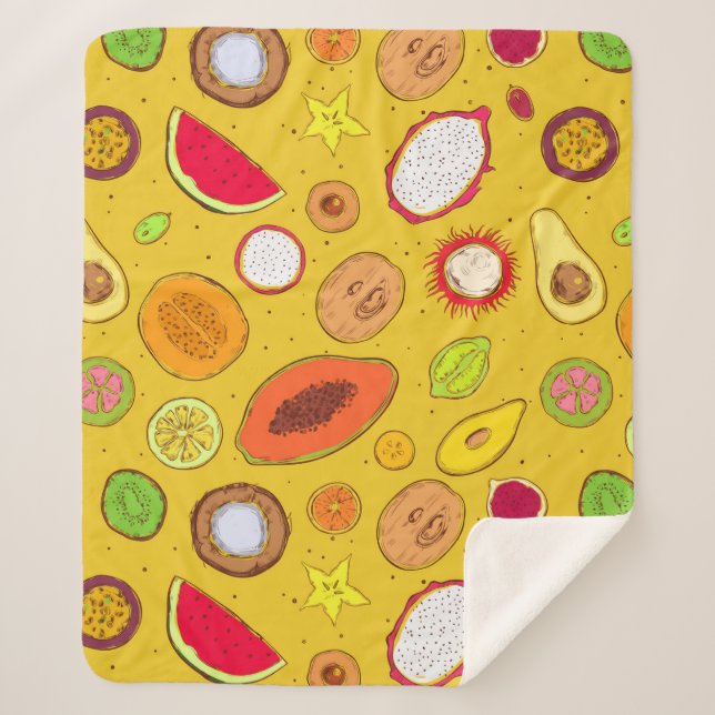 Tropisches Obst Sherpadecke (Vorderseite)