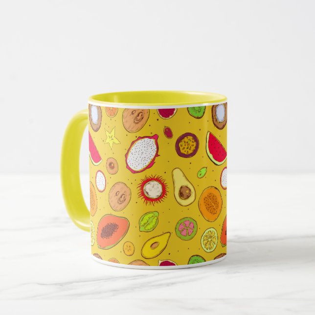 Tropisches Obst Tasse (Vorderseite Links)