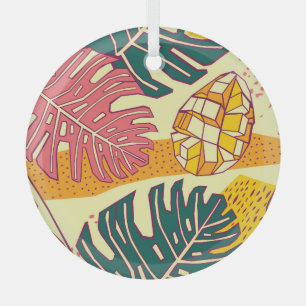Tropisches Obst: Vibranntes Muster Ornament Aus Glas