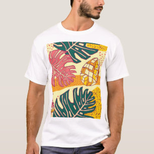 Tropisches Obst: Vibranntes Muster T-Shirt