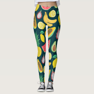 Tropisches Obst Vintages Muster Bliss Leggings