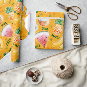 Tropisches Obst-Wrap-Papier Geschenkpapier