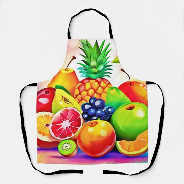 Tropisches Obstsortiment Schürze (Vorderseite)
