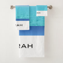 Tropisches Ocean Beach Monogram Bad