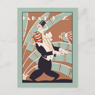 Tropisches oder lateinisches Party des Kunst-Dekos Einladungspostkarte