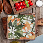 Tropisches Orange & Blume Wasserfarbmuster Schneidebrett<br><div class="desc">Tropisches Orange & Blume Wasserfarbmuster</div>