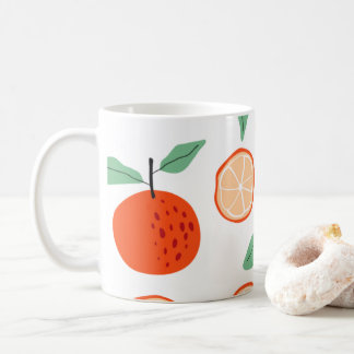 TROPISCHES Orangenzitrusmuster Kaffeetasse
