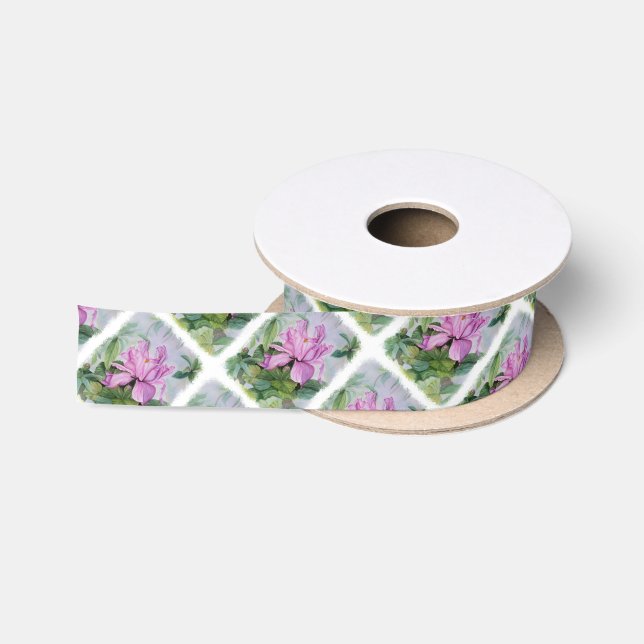 TROPISCHES ORCHID-GIFT-RIBBON SATINBAND (Spule)