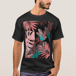 Tropisches Orchideen-Aquarell-Nahtloses Muster T-Shirt
