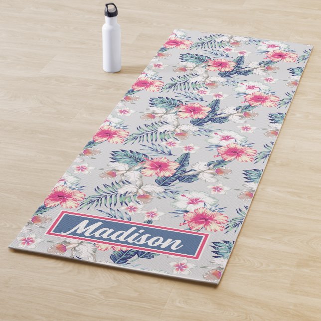 Tropisches Orchideenmuster Yogamatte (Beispiel)