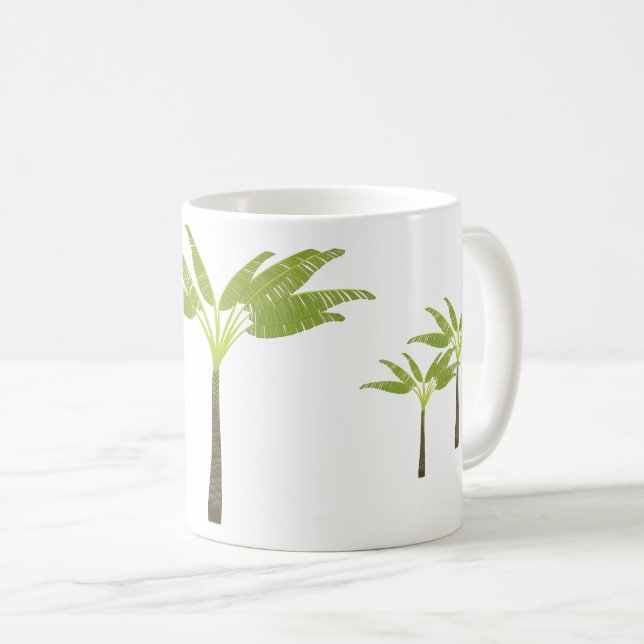 Tropisches Palme-Insel-Strand-Thema einfach Kaffeetasse (VorderseiteRechts)