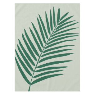 Tropisches Palmenblättrig, grün und grün Tischdecke