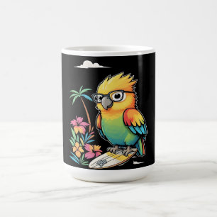 Tropisches Papageien-Chill-Vibes – Sonnenuntergang Kaffeetasse