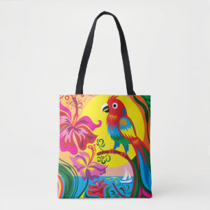 Tropisches Papageienparadies Tasche