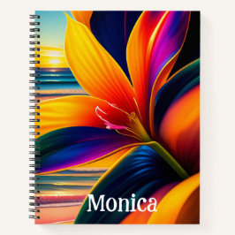 Tropisches Paradies Blume Personalisiert Bullet Notizbuch