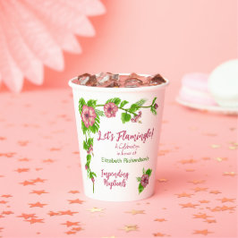 Tropisches Paradies Blumendesign Papier-Becher Pappbecher