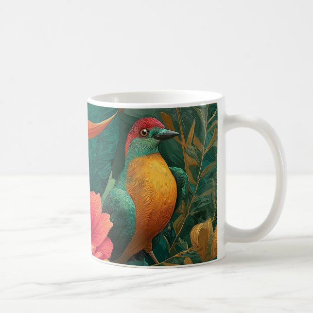 Tropisches Paradies Botanischer Kaffeebecher Kaffeetasse (Rechts)