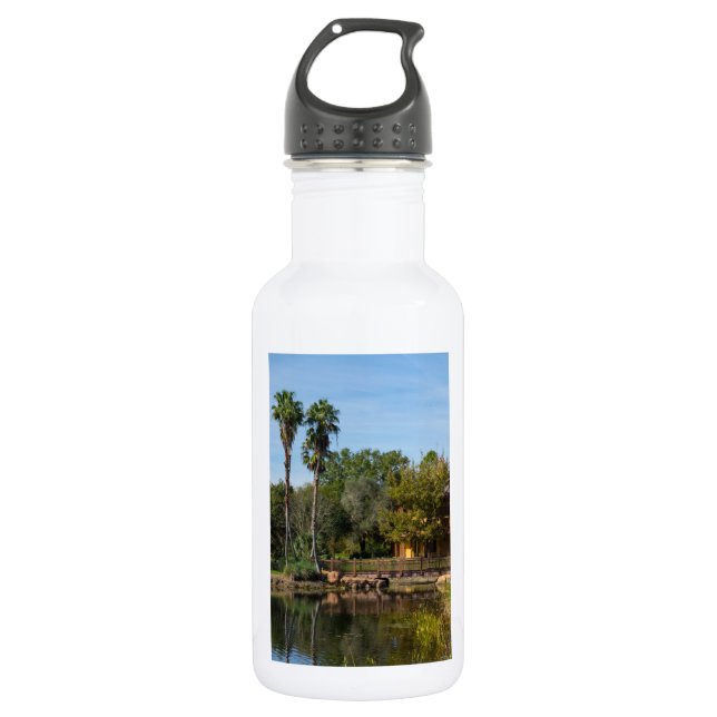 Tropisches Paradies Edelstahlflasche (Vorderseite)
